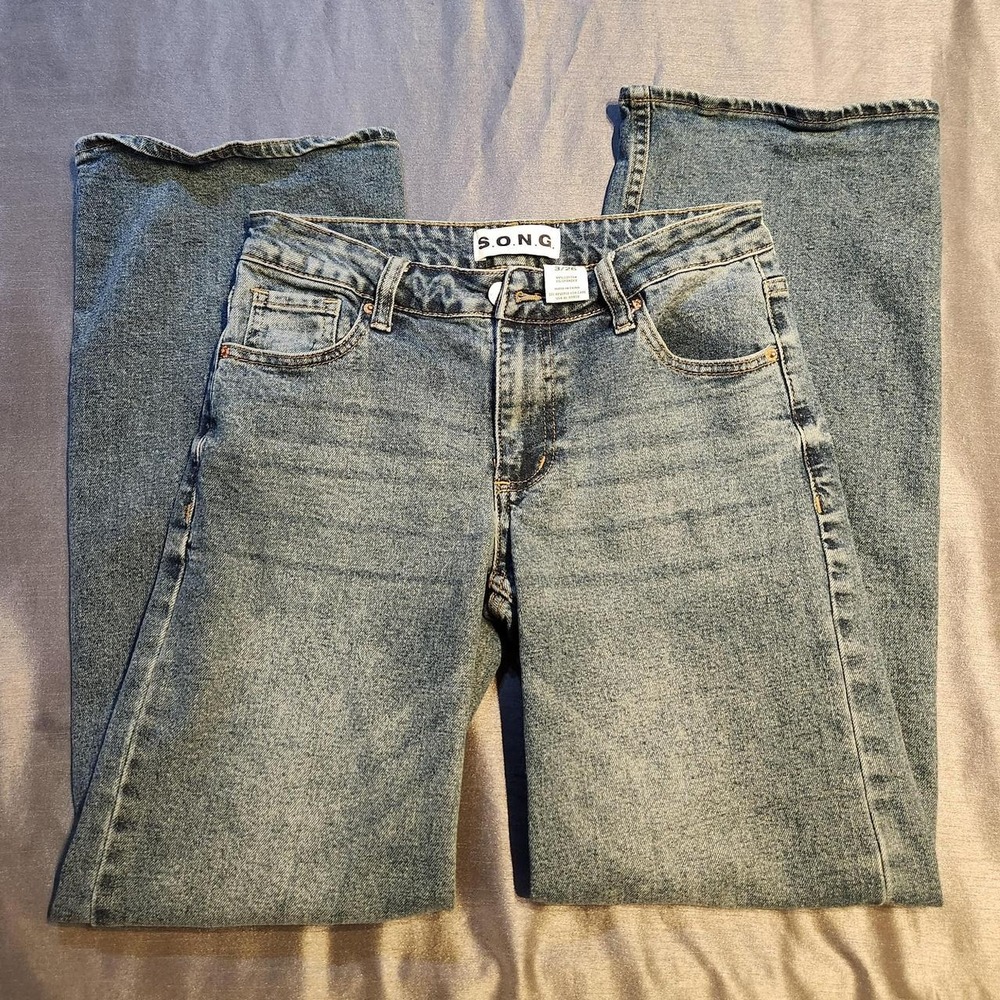 High Waisted S.O.N.G. Wide Leg‎ Jeans